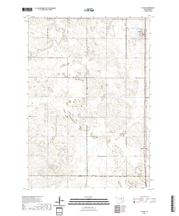 Tulare, SD — USGS 7.5-minute topo (2021)