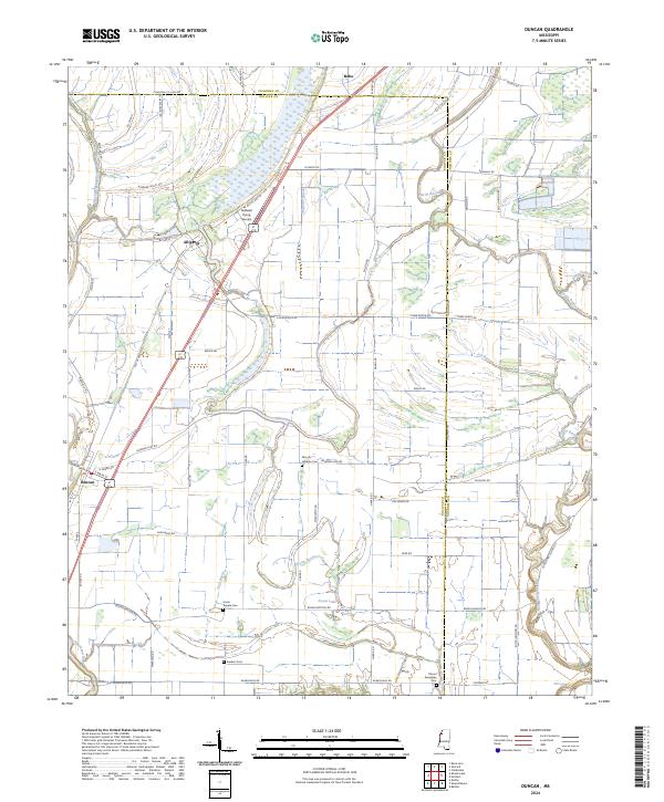 Duncan, MS — USGS 7.5-minute topo (2024)