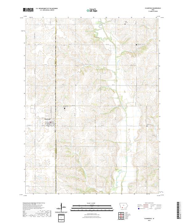 Clearfield, IA — USGS 7.5-minute topo (2022)
