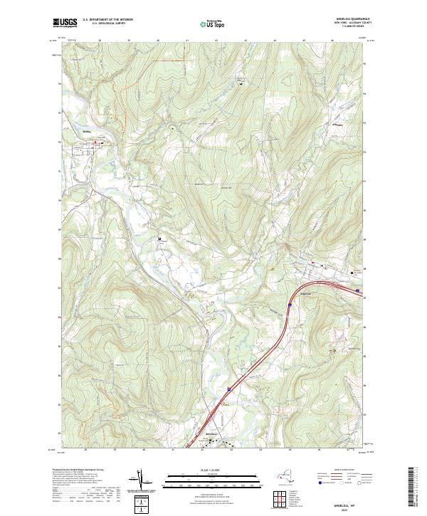 Angelica, NY — USGS 7.5-minute topo (2023)