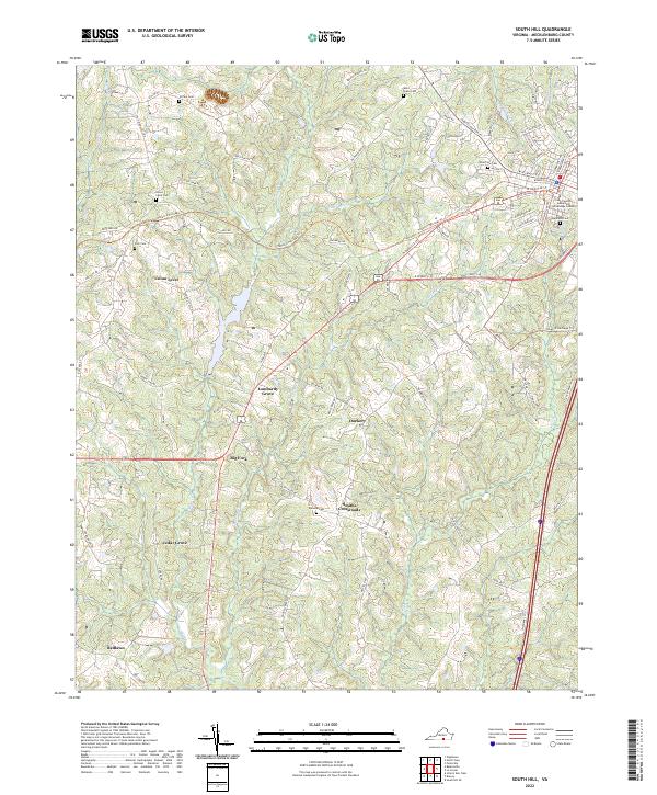 South Hill, VA — USGS 7.5-minute topo (2022)