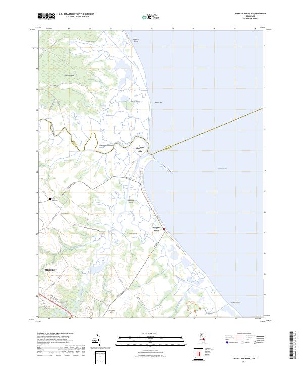 Mispillion River, DE — USGS 7.5-minute topo (2023)
