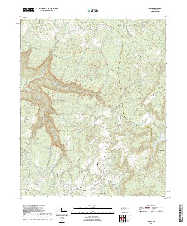 Collins, TN — USGS 7.5-minute topo (2022)