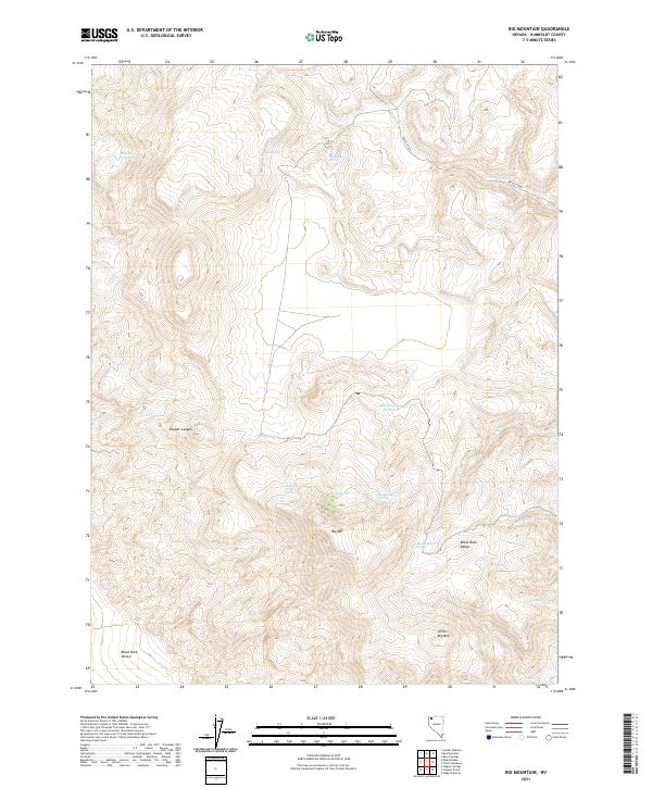 Big Mountain, NV — USGS 7.5-minute topo (2021)