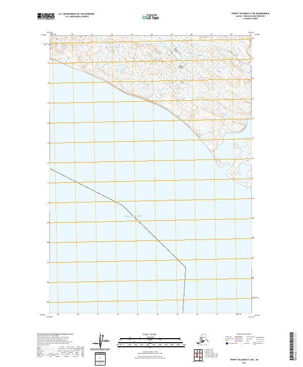 Trinity Islands D-2 NE, AK — USGS 7.5-minute topo (2021)