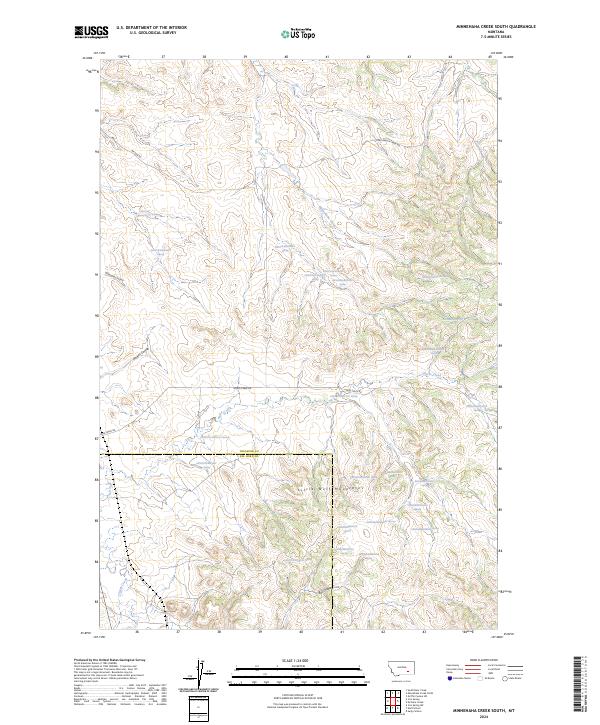 Minnehaha Creek South, MT — USGS 7.5-minute topo (2024)