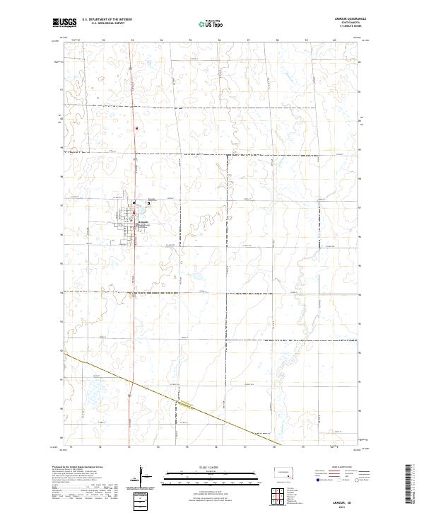 Armour, SD — USGS 7.5-minute topo (2021)