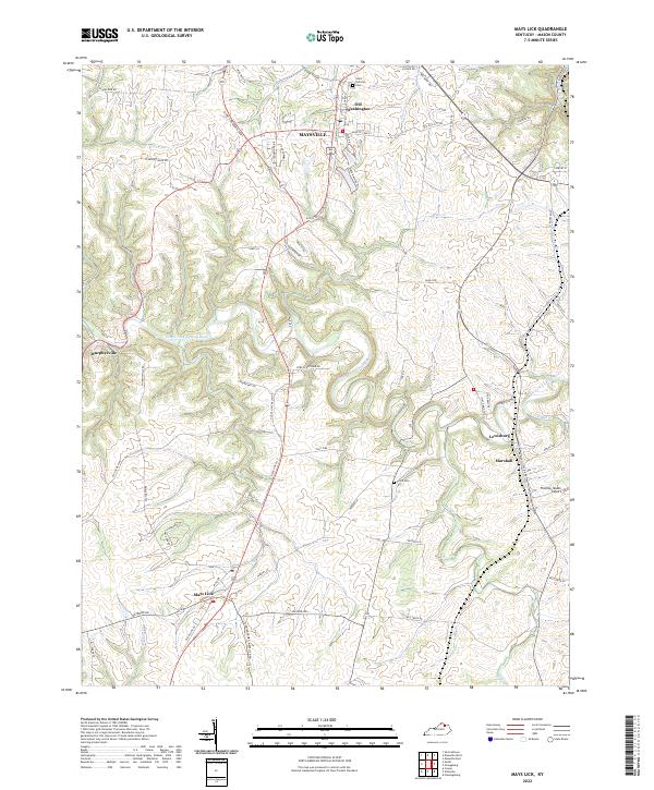 Mays Lick, KY — USGS 7.5-minute topo (2022)