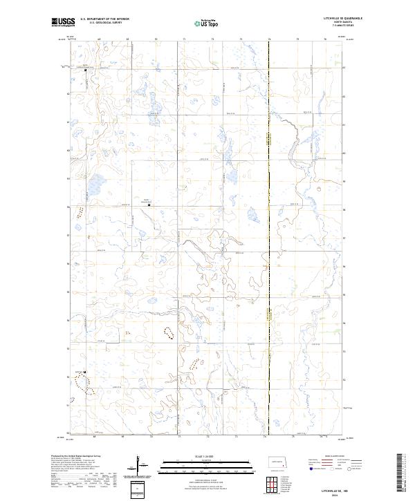 Litchville SE, ND — USGS 7.5-minute topo (2024)