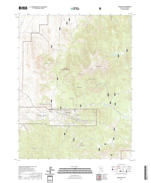 Manhattan, NV — USGS 7.5-minute topo (2021)