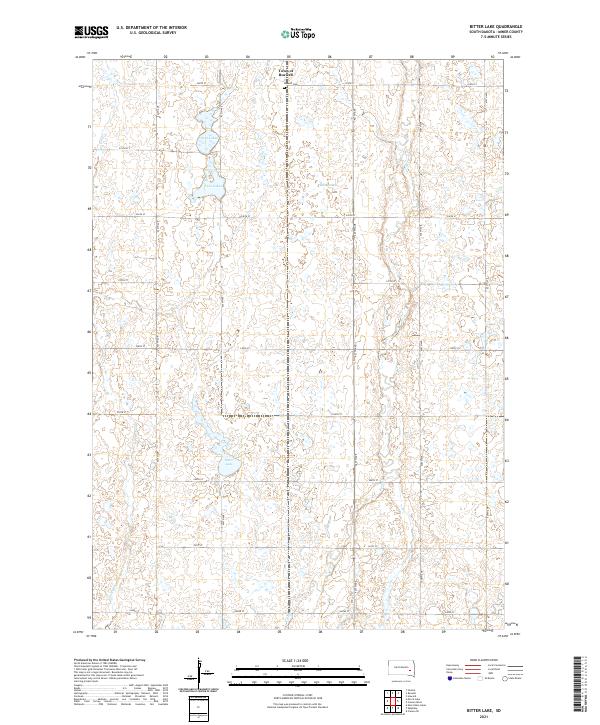 Bitter Lake, SD — USGS 7.5-minute topo (2021)