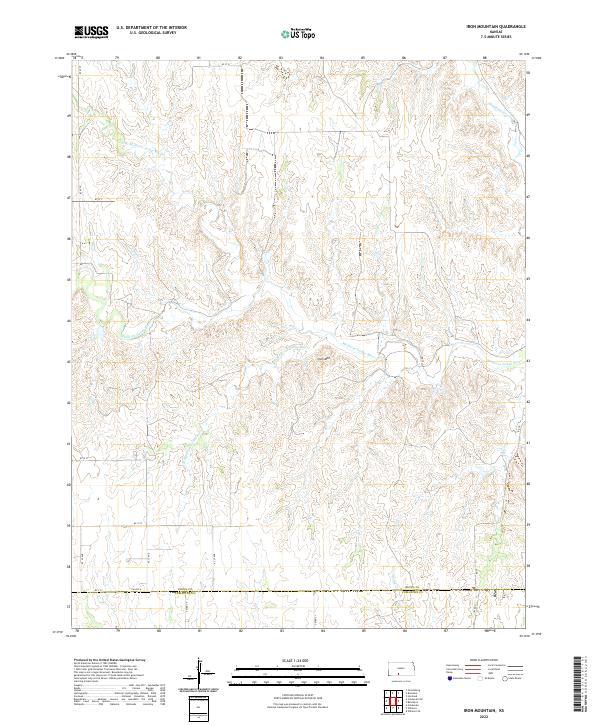 Iron Mountain, KS — USGS 7.5-minute topo (2022)