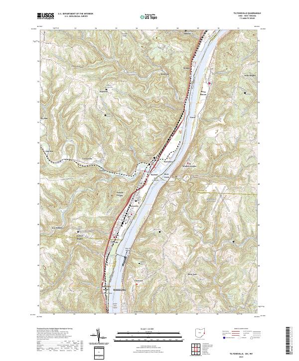Tiltonsville, OH-WV — USGS 7.5-minute topo (2023)