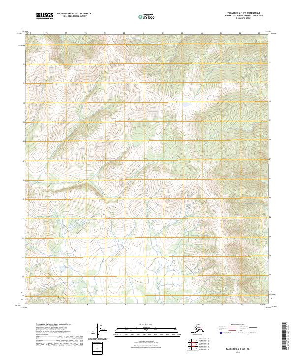 Tanacross A-1 NW, AK — USGS 7.5-minute topo (2024)