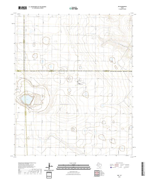 Pep, TX — USGS 7.5-minute topo (2022)