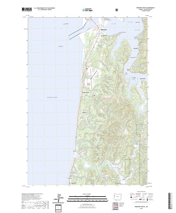 Newport South, OR — USGS 7.5-minute topo (2024)