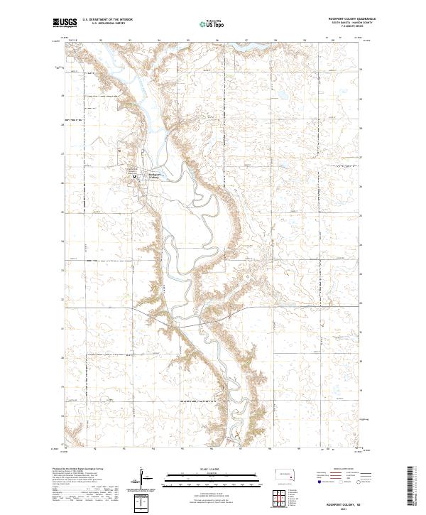 Rockport Colony, SD — USGS 7.5-minute topo (2021)