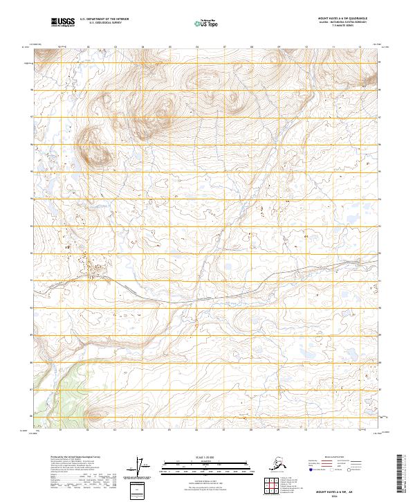 Mount Hayes A-6 SW, AK — USGS 7.5-minute topo (2024)