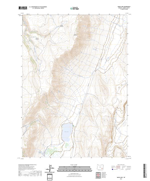 Mann Lake, OR — USGS 7.5-minute topo (2023)