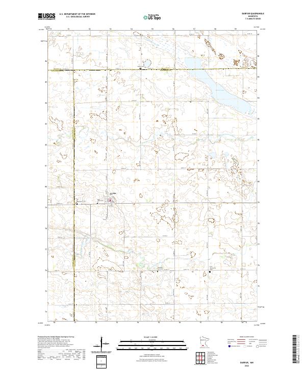 Darfur, MN — USGS 7.5-minute topo (2022)