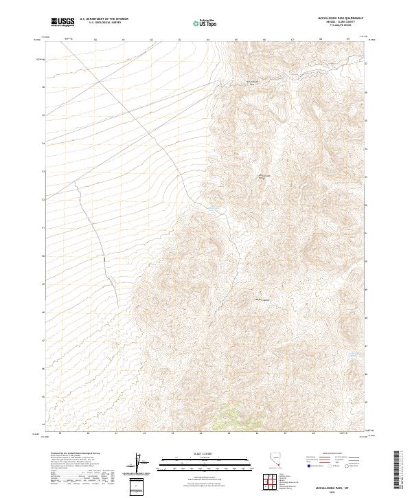 McCullough Pass, NV — USGS 7.5-minute topo (2021)