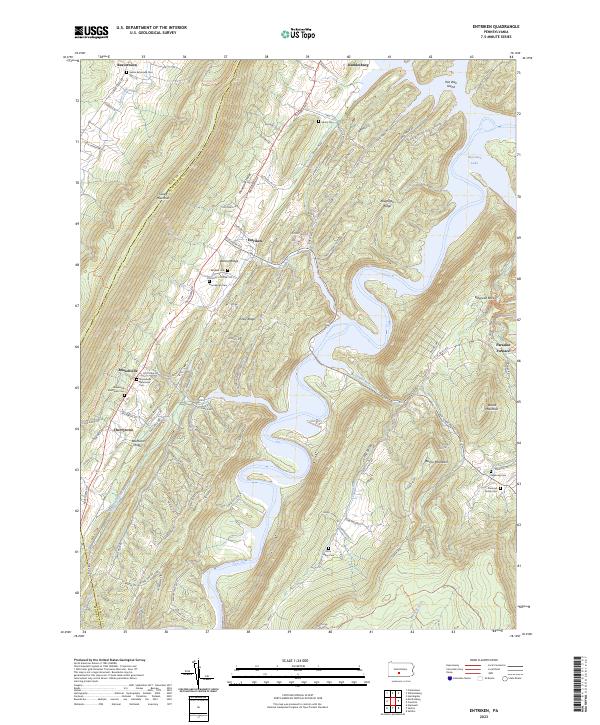 Entriken, PA — USGS 7.5-minute topo (2023)