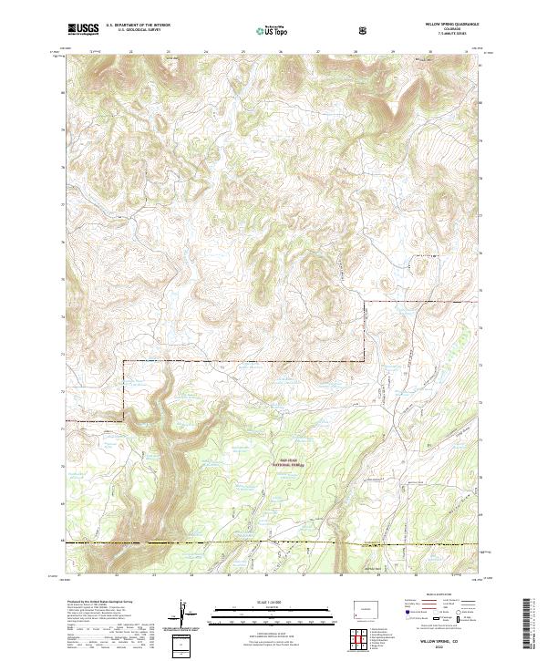 Willow Spring, CO — USGS 7.5-minute topo (2022)