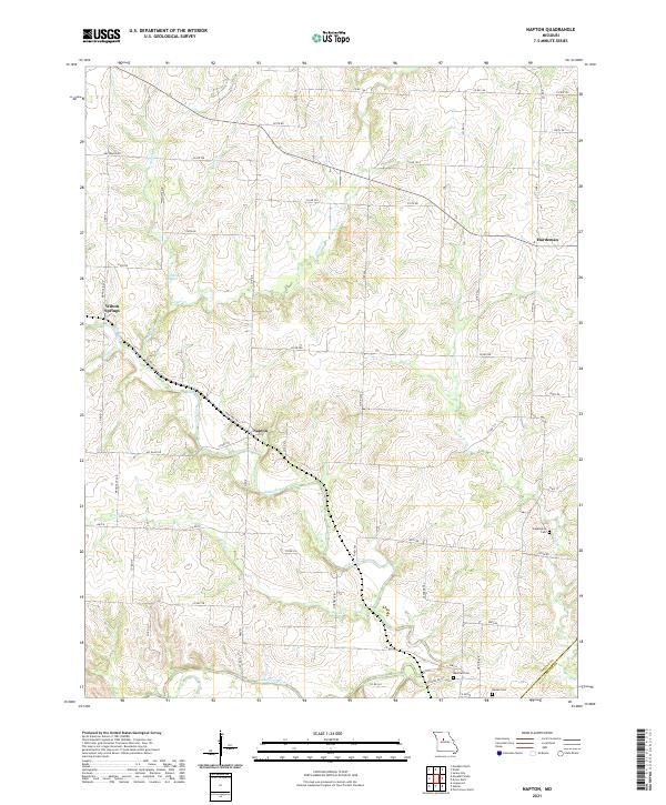 Napton, MO — USGS 7.5-minute topo (2021)