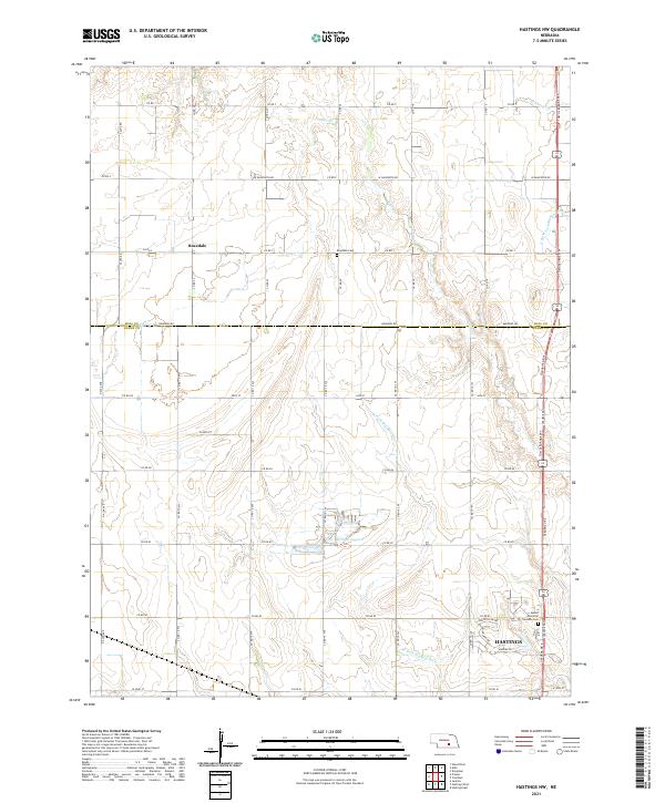 Hastings NW, NE — USGS 7.5-minute topo (2021)