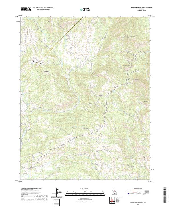 Horsecamp Mountain, CA — USGS 7.5-minute topo (2021)
