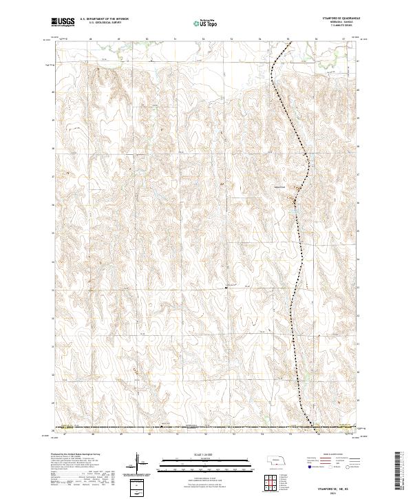 Stamford SE, NE-KS — USGS 7.5-minute topo (2021)