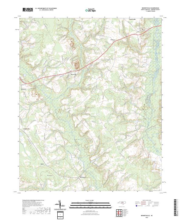 Bonnetsville, NC — USGS 7.5-minute topo (2022)