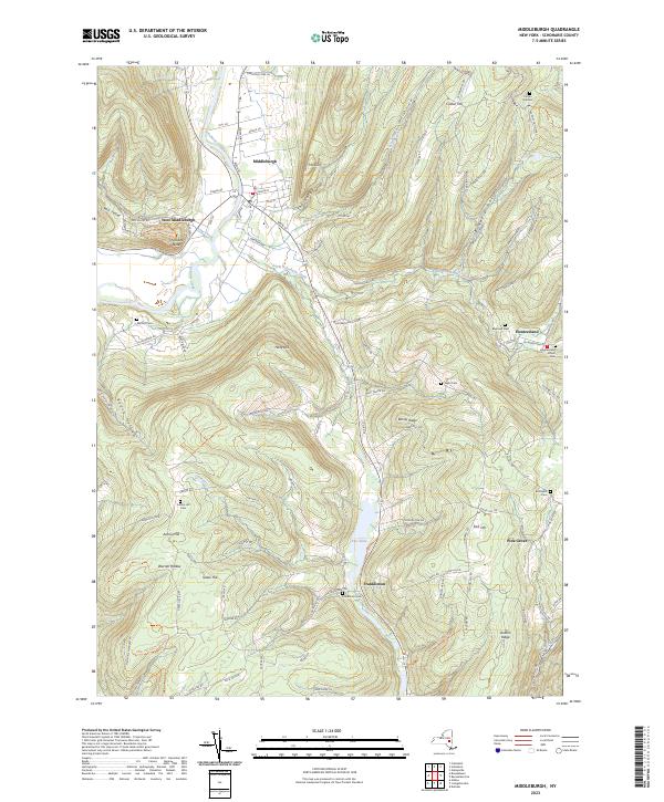 Middleburgh, NY — USGS 7.5-minute topo (2023)