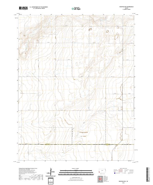 Richfield NE, KS — USGS 7.5-minute topo (2022)