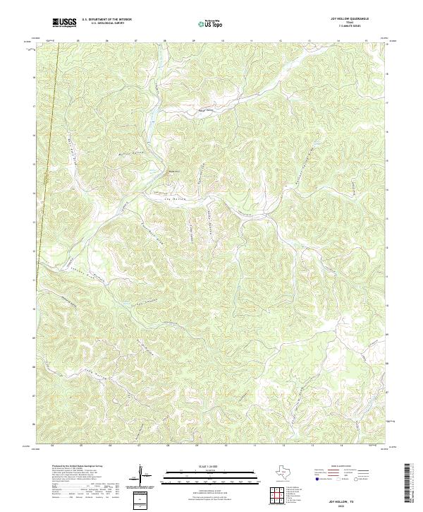Joy Hollow, TX — USGS 7.5-minute topo (2022)