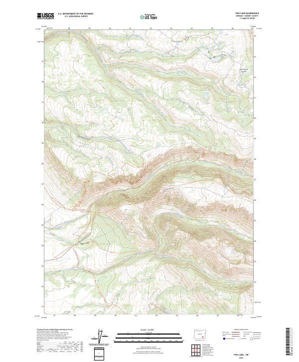Fish Lake, OR — USGS 7.5-minute topo (2023)