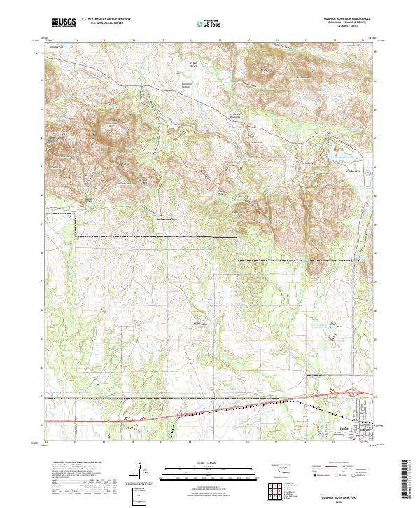 Quanah Mountain, OK — USGS 7.5-minute topo (2022)