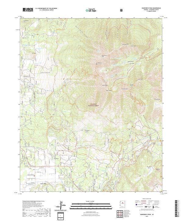 Humphreys Peak, AZ — USGS 7.5-minute topo (2021)