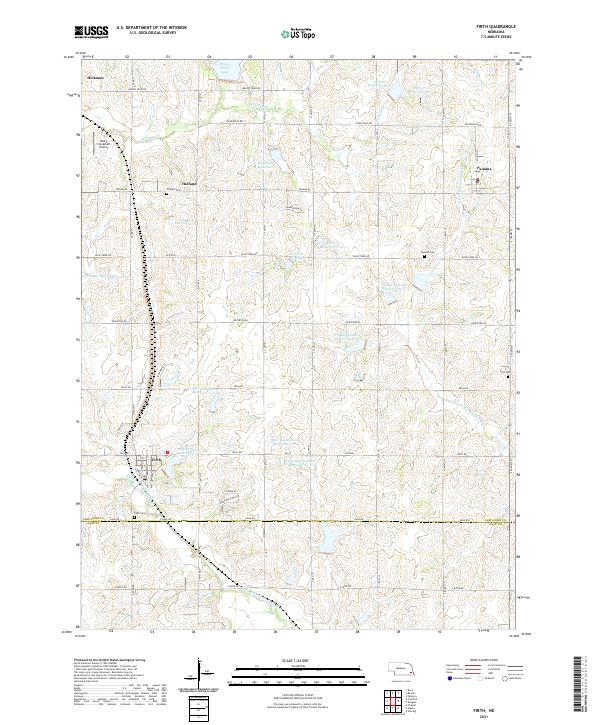Firth, NE — USGS 7.5-minute topo (2021)