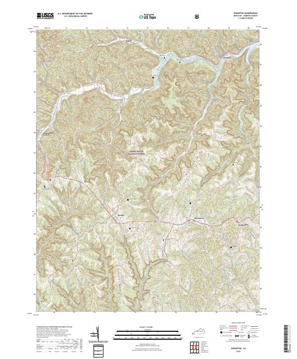 Scranton, KY — USGS 7.5-minute topo (2022)