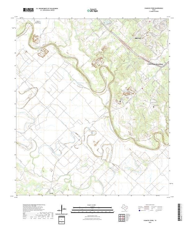 Chances Store, TX — USGS 7.5-minute topo (2022)