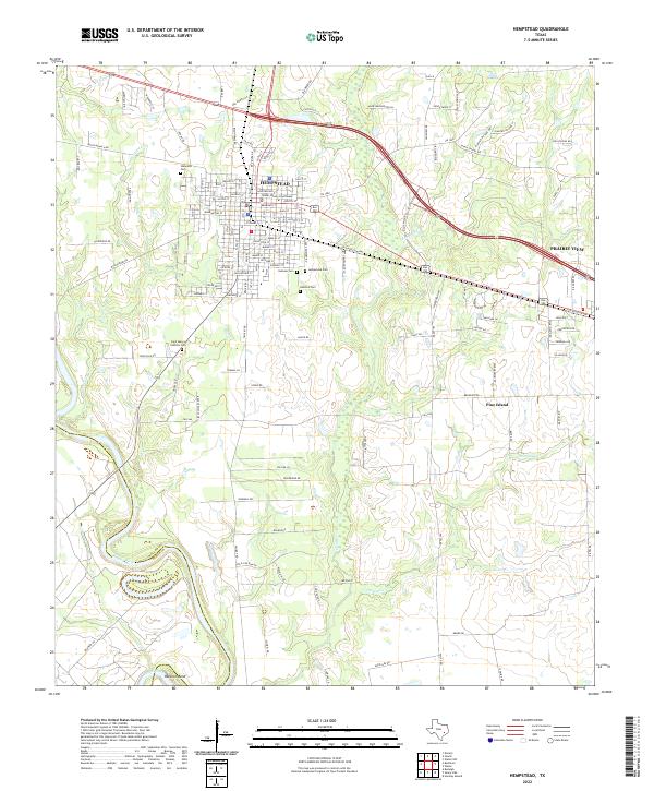 Hempstead, TX — USGS 7.5-minute topo (2022)
