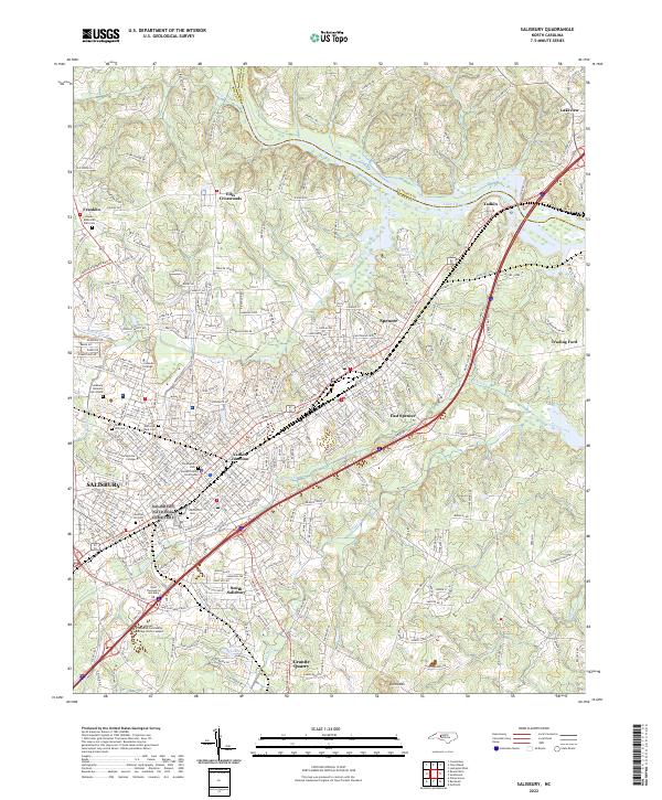 Salisbury, NC — USGS 7.5-minute topo (2022)