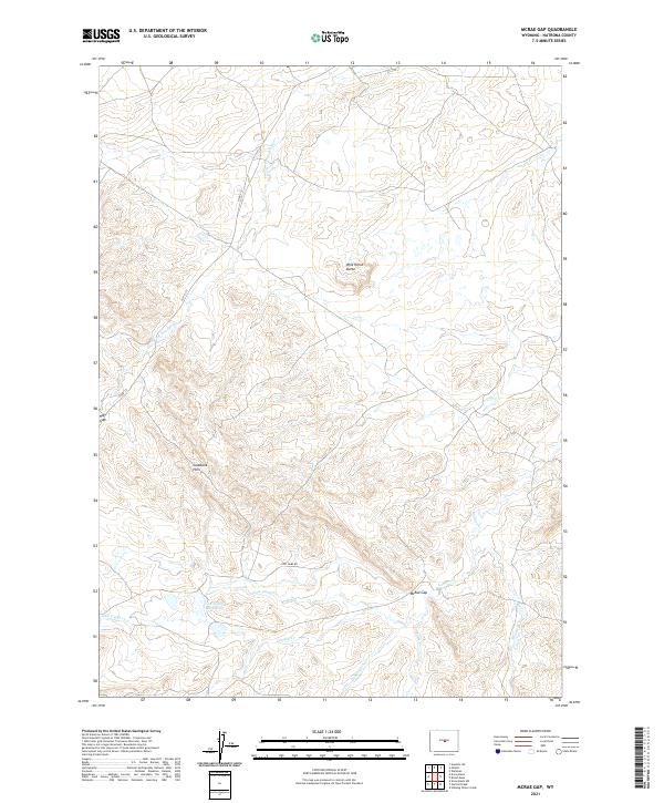 McRae Gap, WY — USGS 7.5-minute topo (2021)