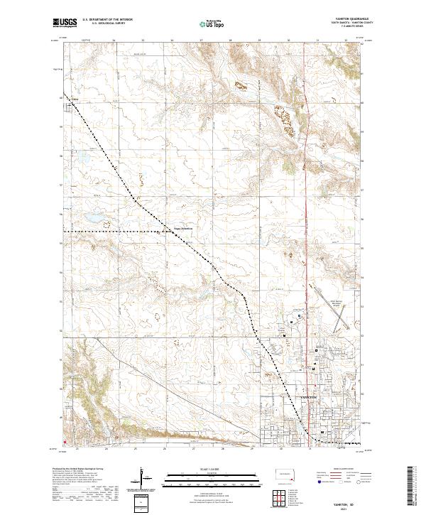 Yankton, SD — USGS 7.5-minute topo (2021)
