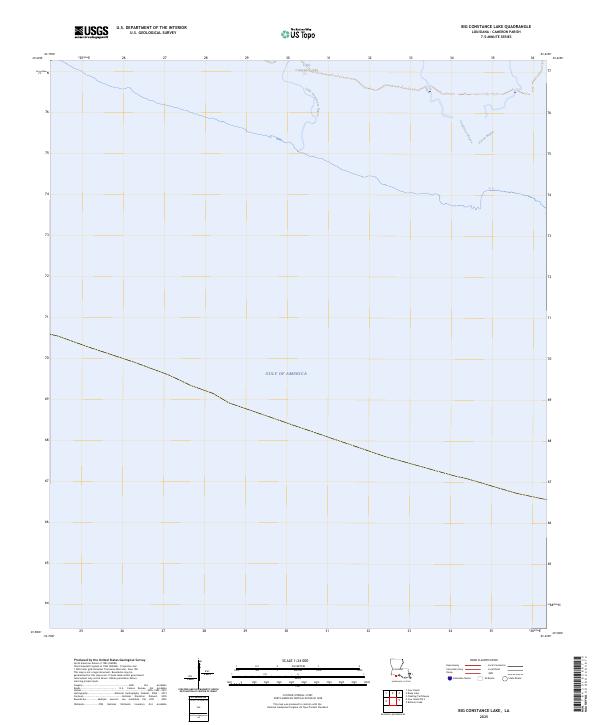 Big Constance Lake, LA — USGS 7.5-minute topo (2025)