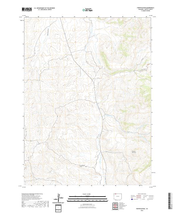 Fortification, CO — USGS 7.5-minute topo (2022)