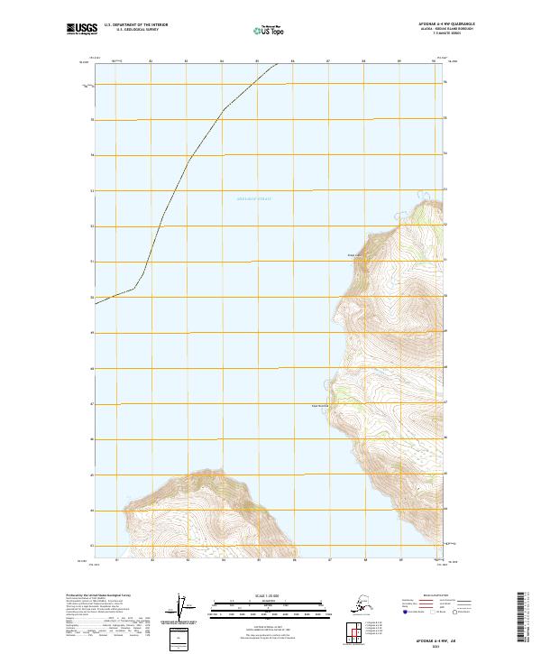 Afognak A-4 NW, AK — USGS 7.5-minute topo (2021)