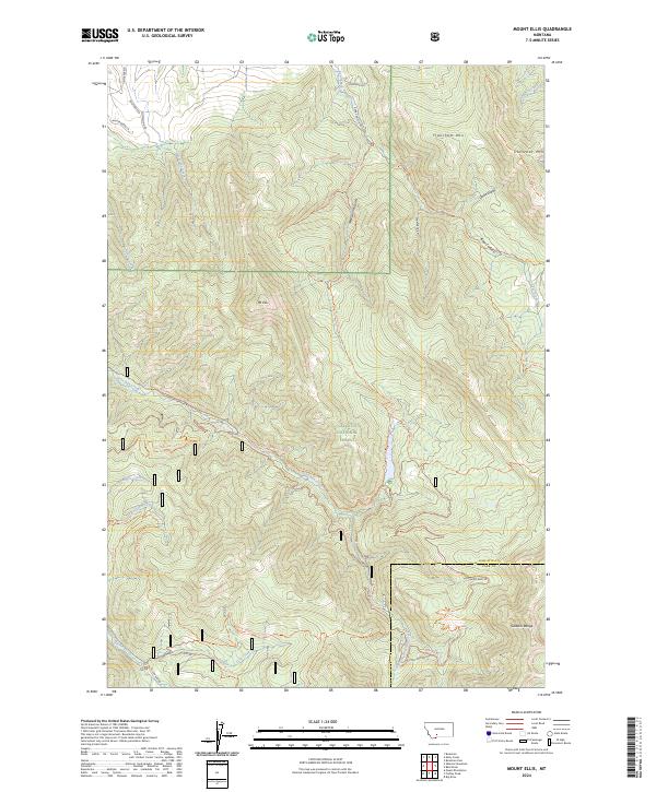 Mount Ellis, MT — USGS 7.5-minute topo (2024)