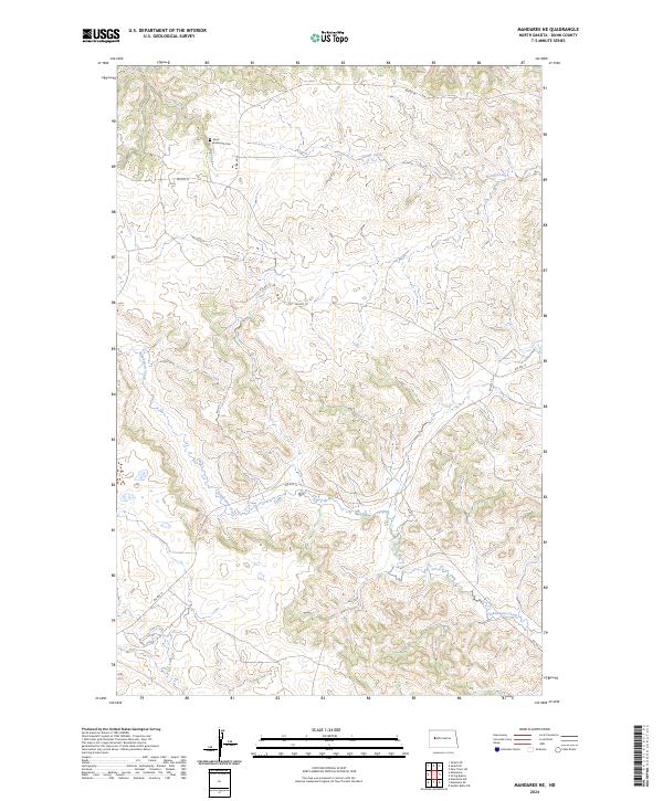 Mandaree NE, ND — USGS 7.5-minute topo (2024)
